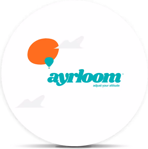 Aryloom cannabis brand logo. Available at Leafology