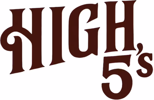 High 5 cannabis brand logo. Available at Leafology
