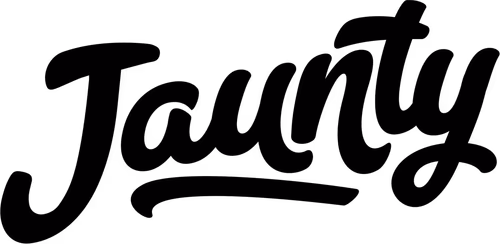 Jaunty cannabis brand logo. Available at Leafology